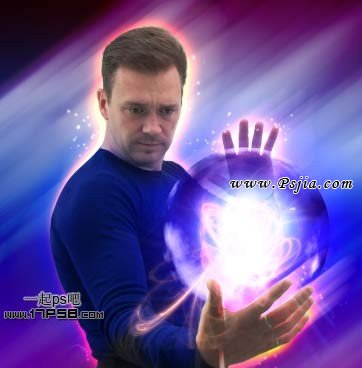 Photoshop制作一个科幻发光的能量球教程