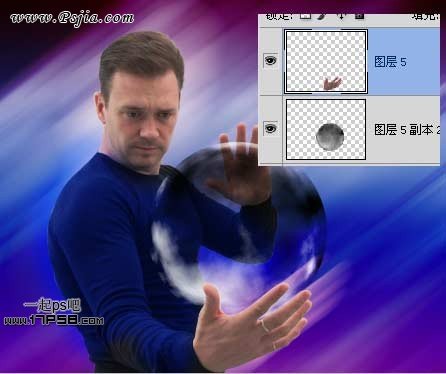 Photoshop制作一个科幻发光的能量球教程