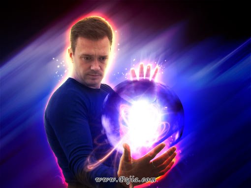 Photoshop制作一个科幻发光的能量球教程