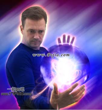 Photoshop制作一个科幻发光的能量球教程