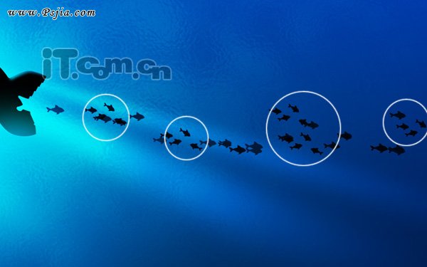 Photoshop绘画一幅简单的海底景色