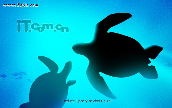 Photoshop绘画一幅简单的海底景色