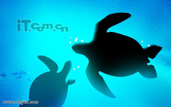 Photoshop绘画一幅简单的海底景色