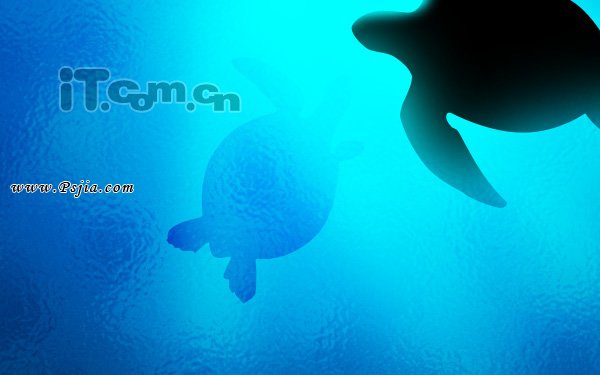 Photoshop绘画一幅简单的海底景色