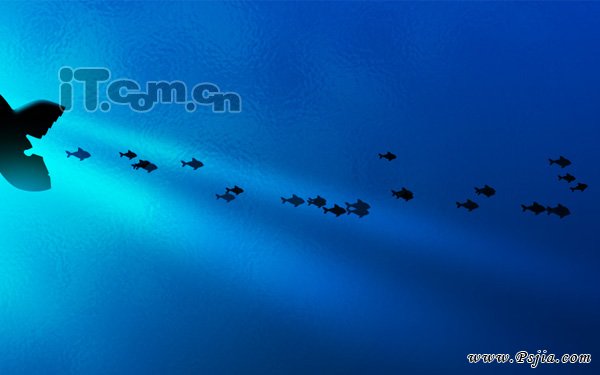 Photoshop绘画一幅简单的海底景色