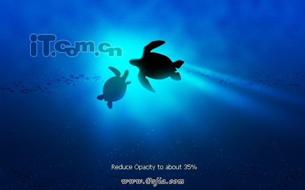 Photoshop绘画一幅简单的海底景色