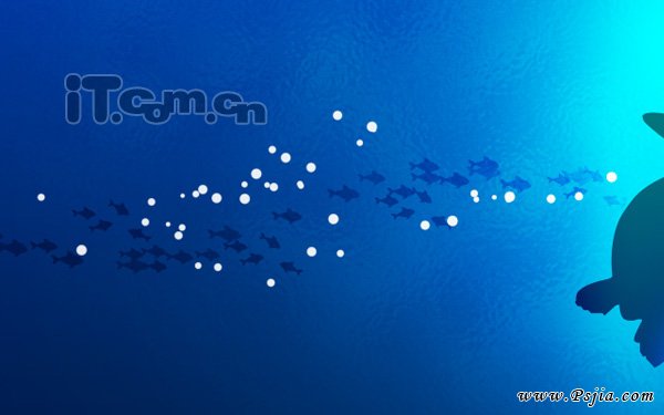 Photoshop绘画一幅简单的海底景色