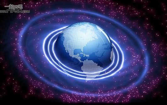 打造围绕地球四周的星晕效果