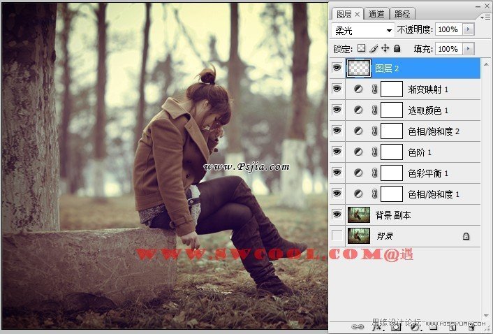 Photoshop调出外景照片欧美冷艳色调,PS教程,PS家园网