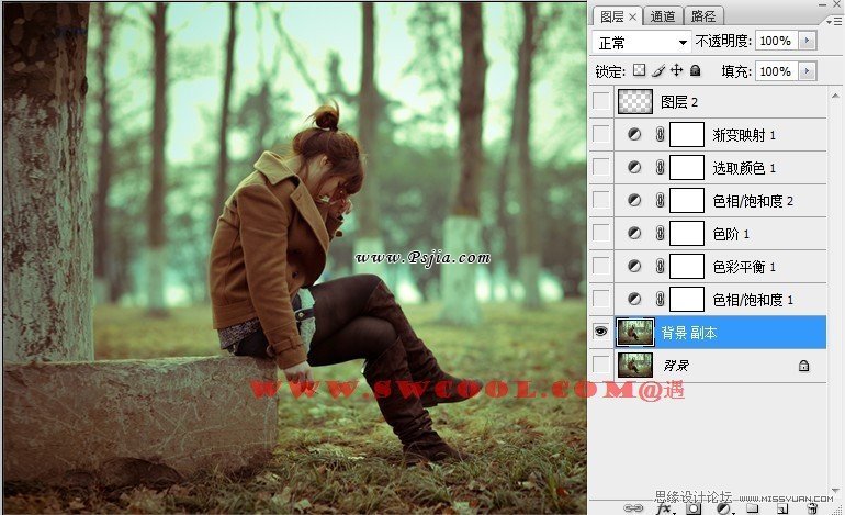 Photoshop调出外景照片欧美冷艳色调,PS教程,PS家园网