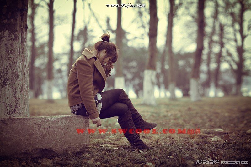 Photoshop调出外景照片欧美冷艳色调,PS教程,PS家园网