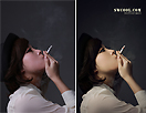 抽烟女子的精细修调教程