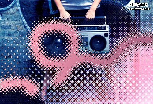 Photoshop素材合成绚丽非主流海报