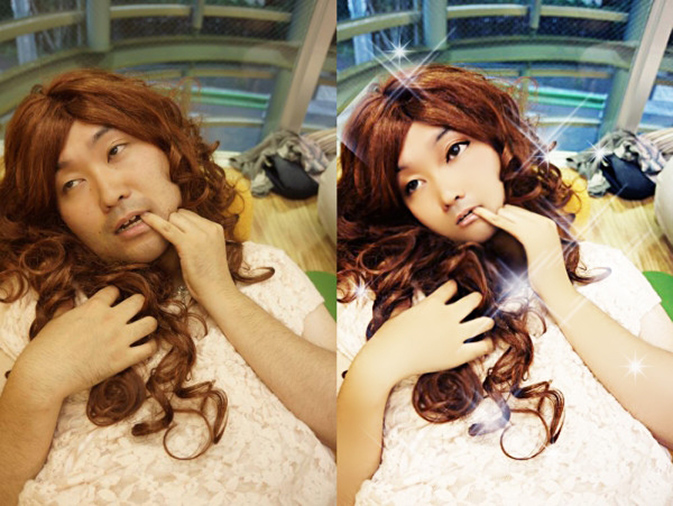 vs (23) 最强PS达人!改造丑女大翻身!