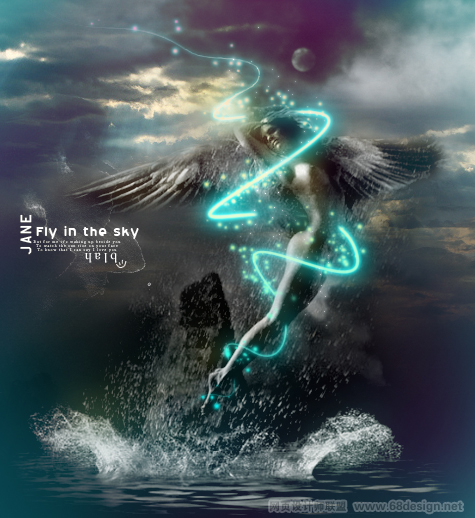 合成炫丽效果的梦幻天使教程