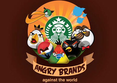 当知名品牌Logo遇见愤怒的小鸟