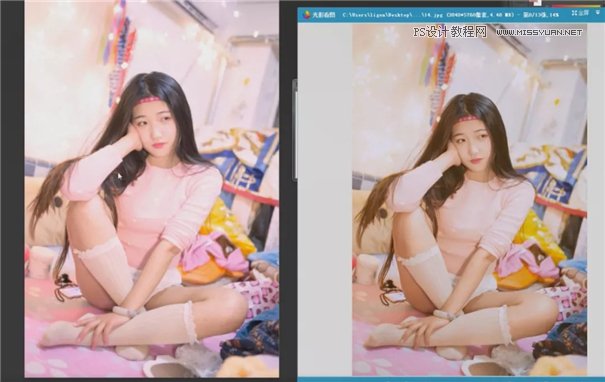 人像处理：用PS调出唯美粉色的少女,PS教程,PS家园网