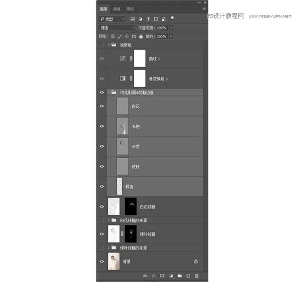 工笔画效果：制作人像工笔画效果,PS教程,PS家园网
