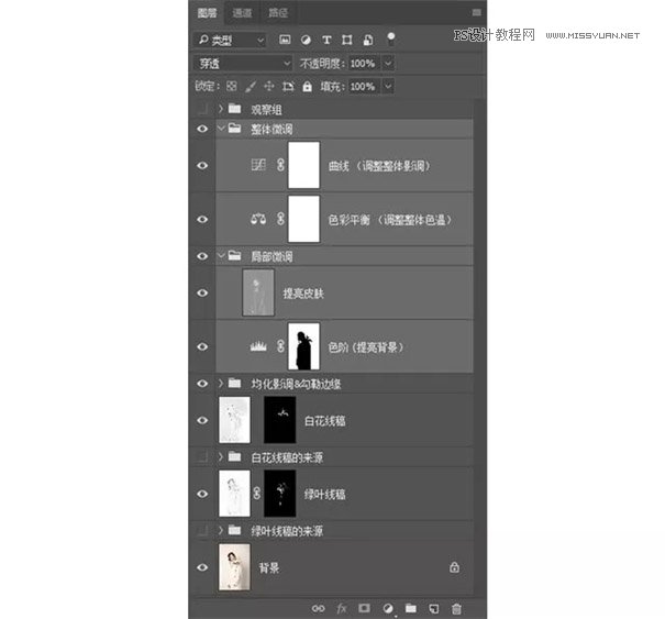 工笔画效果：制作人像工笔画效果,PS教程,PS家园网