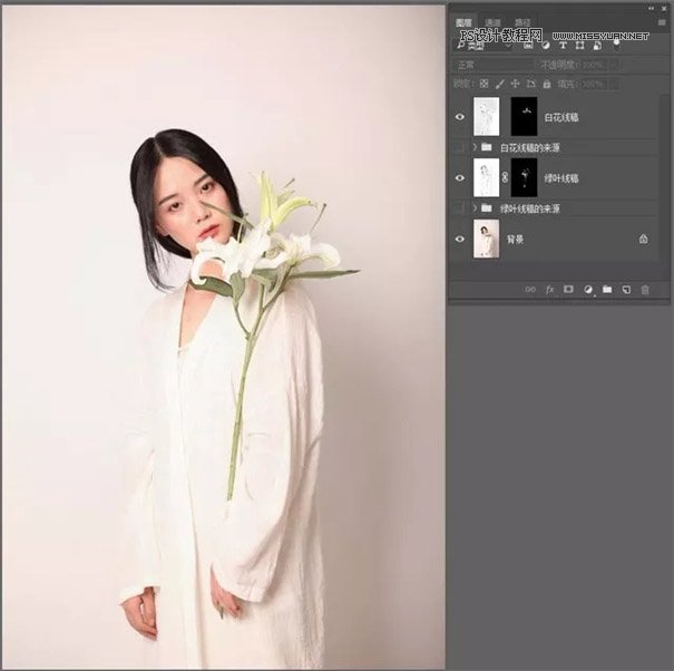 工笔画效果：制作人像工笔画效果,PS教程,PS家园网
