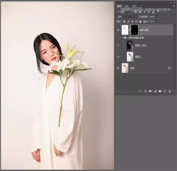 工笔画效果：制作人像工笔画效果,PS教程,PS家园网