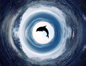 用PS极坐标滤镜制作地球全景图