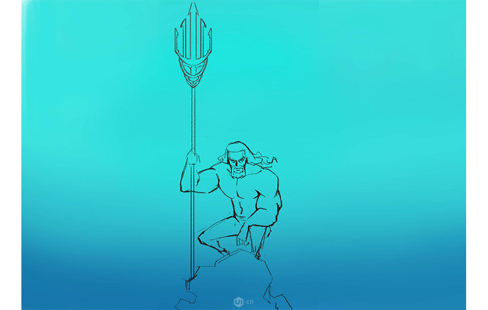 商业插画：PS绘制逼真的DC海王插画,PS教程,PS家园网