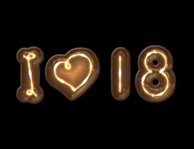 PS制作3D风格的灯光艺术字教程