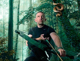 PS合成森林中的弓箭手场景图