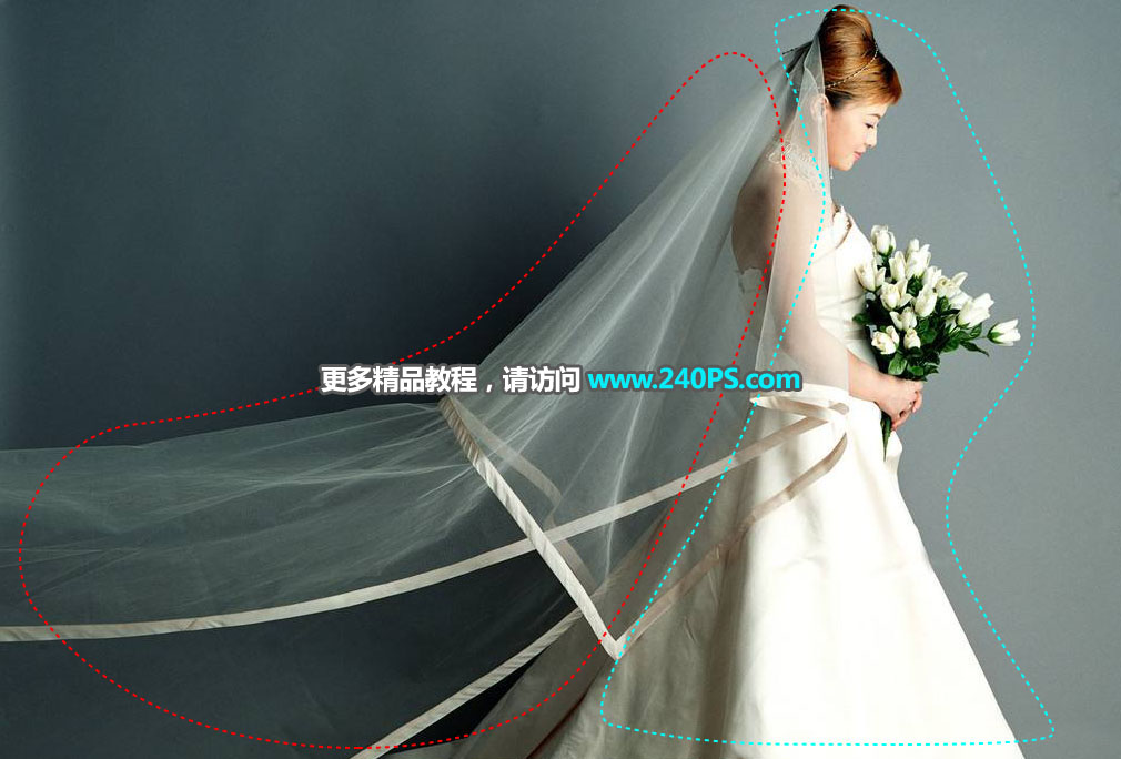 Photoshop快速抠出昏暗背景中的婚纱照,PS教程,PS家园网