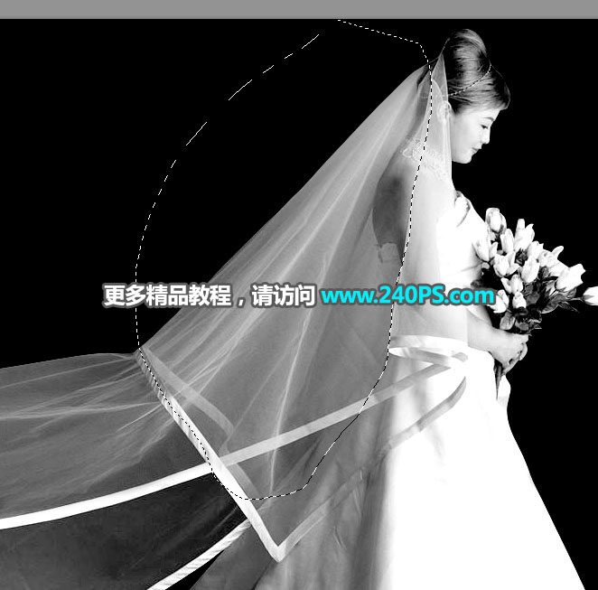 Photoshop快速抠出昏暗背景中的婚纱照,PS教程,PS家园网
