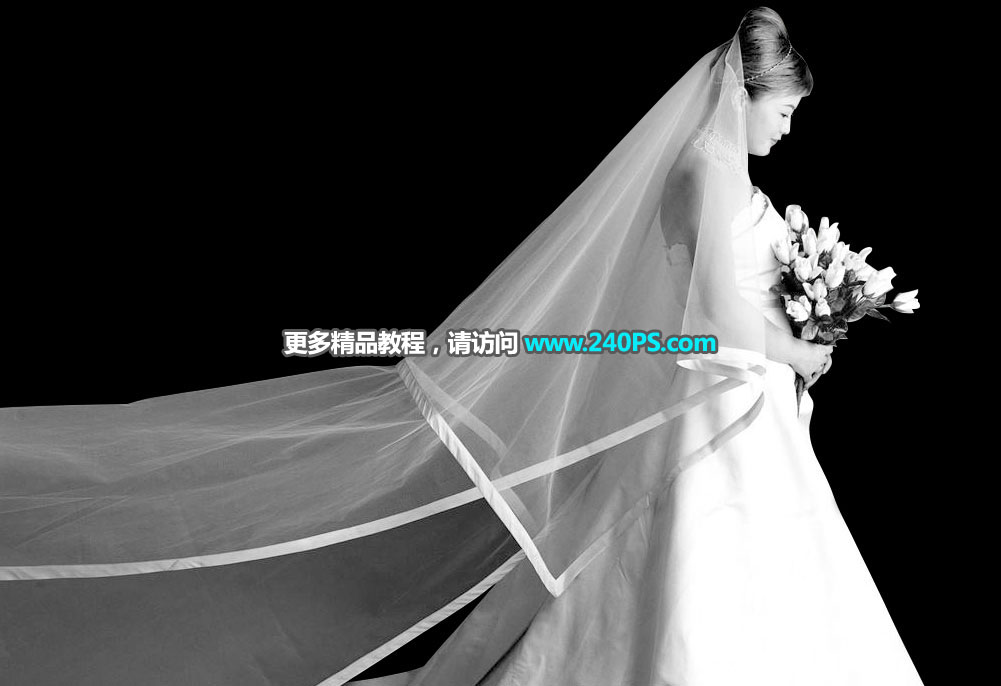 Photoshop快速抠出昏暗背景中的婚纱照,PS教程,PS家园网
