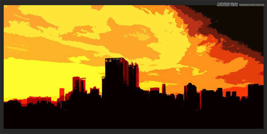 Photoshop制作矢量风格的城市插画效果,PS教程,PS家园网