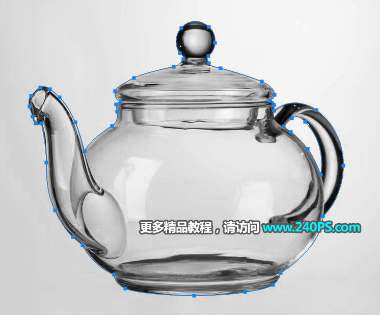 抠图教程：用PS完美抠出透明玻璃水壶,PS教程,PS家园网
