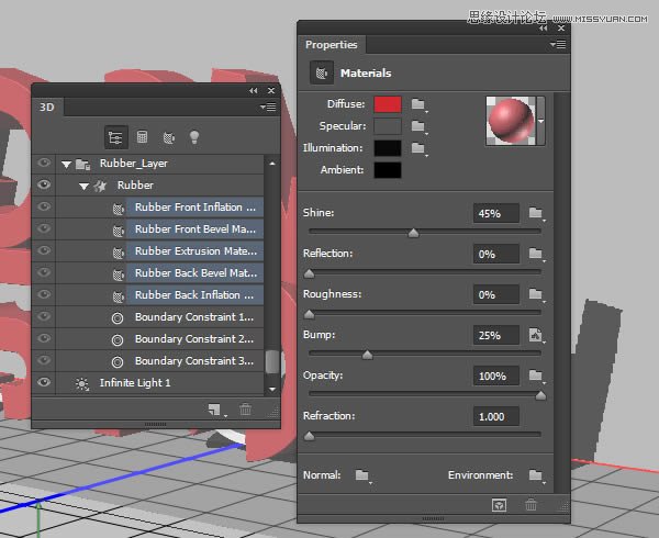 Photoshop制作红色大气的立体字教程,PS教程,PS家园网