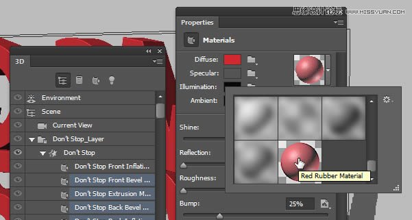 Photoshop制作红色大气的立体字教程,PS教程,PS家园网