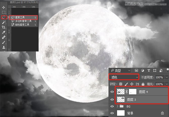 Photoshop合成月色下在屋顶上决战的武士,PS教程,PS家园网