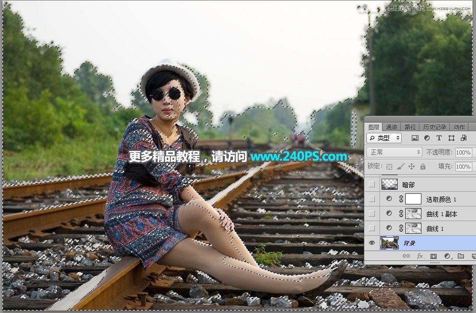 Photoshop给人像照片添加唯美的霞光美景,PS教程,PS家园网