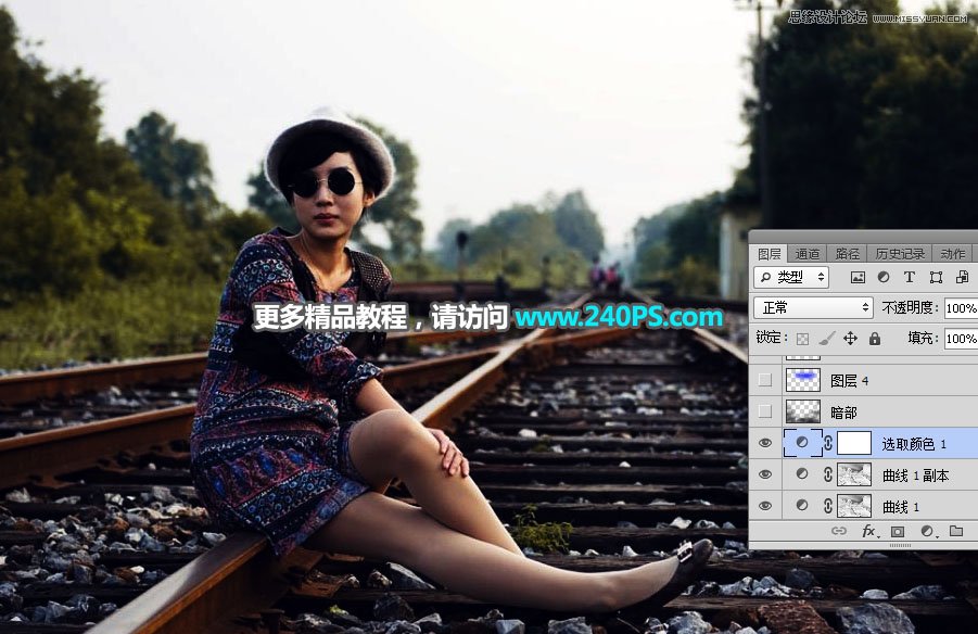 Photoshop给人像照片添加唯美的霞光美景,PS教程,PS家园网