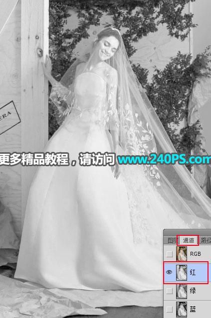Photoshop完美抠出穿着透明婚纱的新娘,PS教程,PS家园网