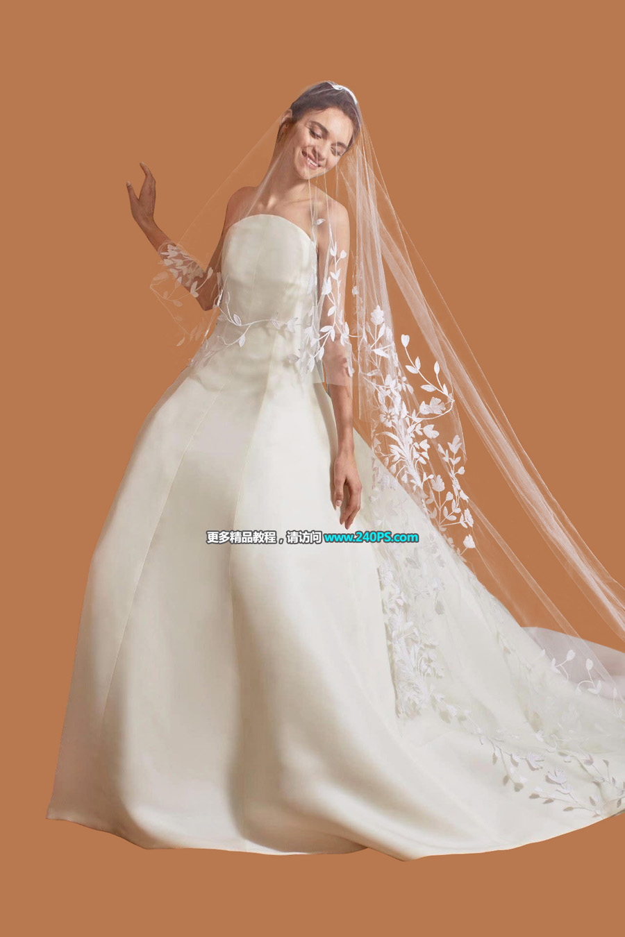 Photoshop完美抠出穿着透明婚纱的新娘,PS教程,PS家园网