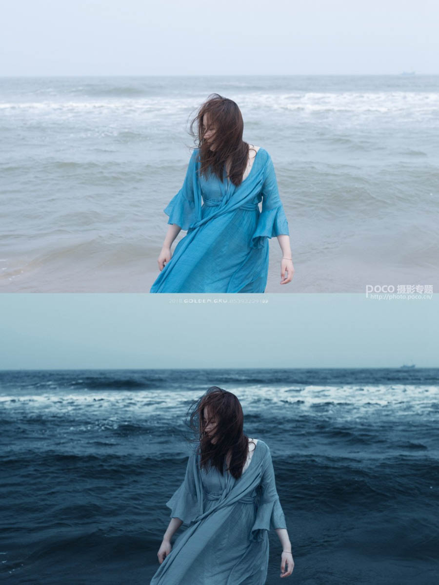 Photoshop调出海景人像时尚大片艺术效果,PS教程,PS家园网