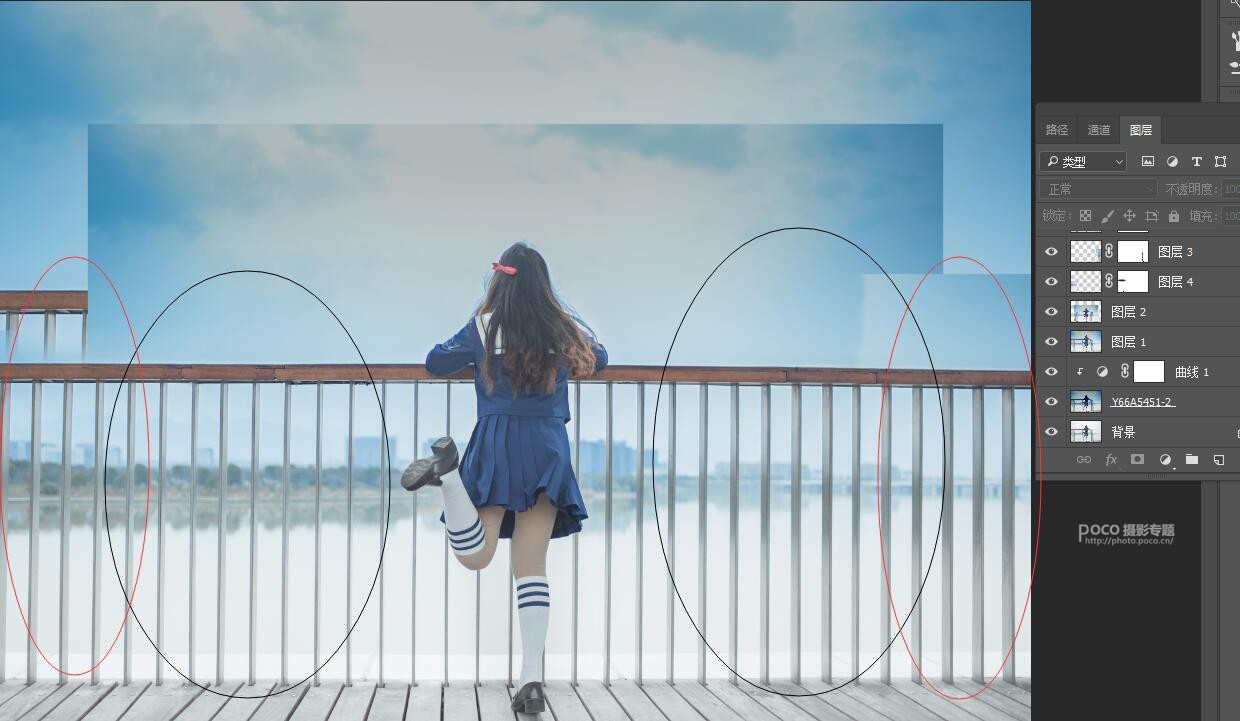 Photoshop调出湖边女孩二次元动漫效果,PS教程,PS家园网