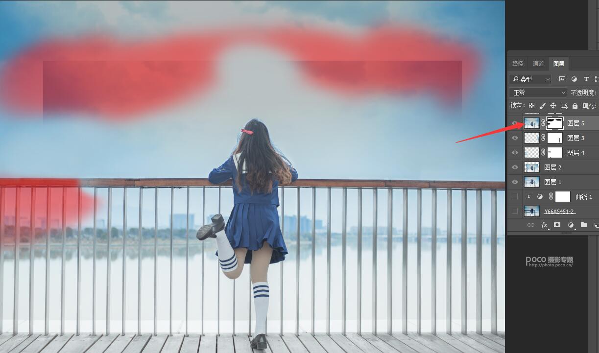 Photoshop调出湖边女孩二次元动漫效果,PS教程,PS家园网
