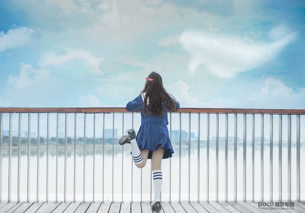 Photoshop调出湖边女孩二次元动漫效果,PS教程,PS家园网