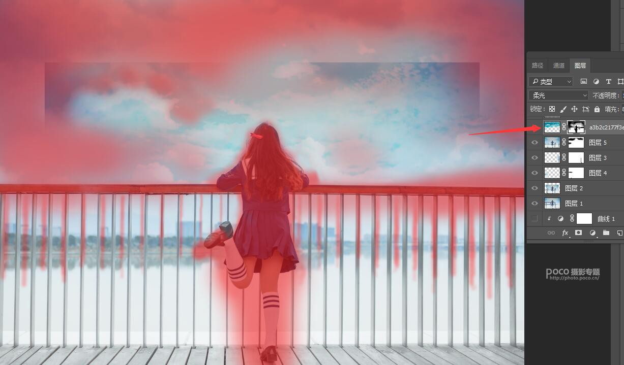 Photoshop调出湖边女孩二次元动漫效果,PS教程,PS家园网