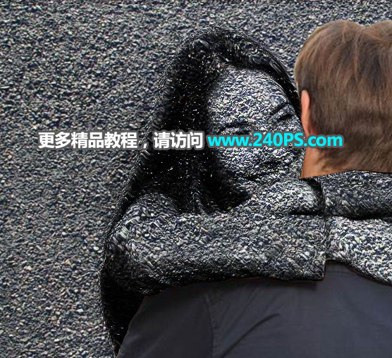 Photoshop合成从墙面中出来的石质女孩,PS教程,PS家园网
