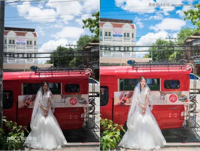 Photoshop调出街头婚纱照片甜美小清新效果,PS教程,PS家园网