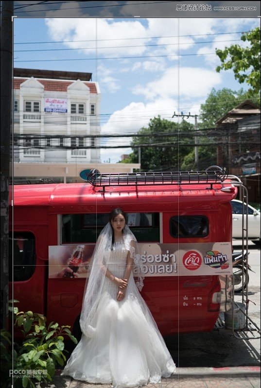 Photoshop调出街头婚纱照片甜美小清新效果,PS教程,PS家园网