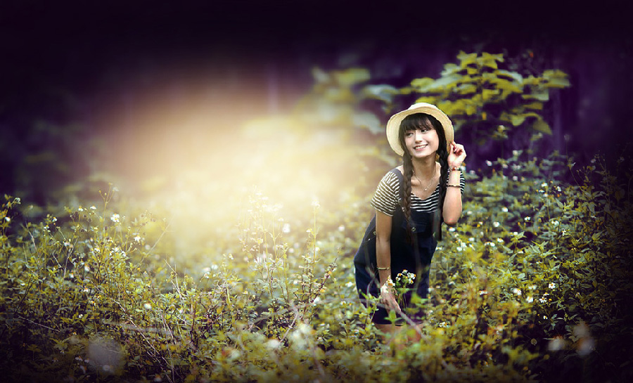Photoshop给外景人像照片添加清新阳光效果,PS教程,PS家园网